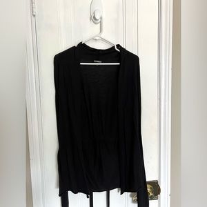 EXPRESS BELTED CARDIGAN - LIGHTWEIGHT - BLACK - SIZE MEDIUM